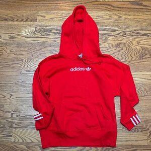Adidas Bold Red Pullover Hoodie